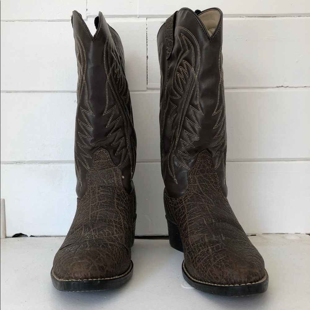 Women’s Brown reptile Bronco cowboy boots